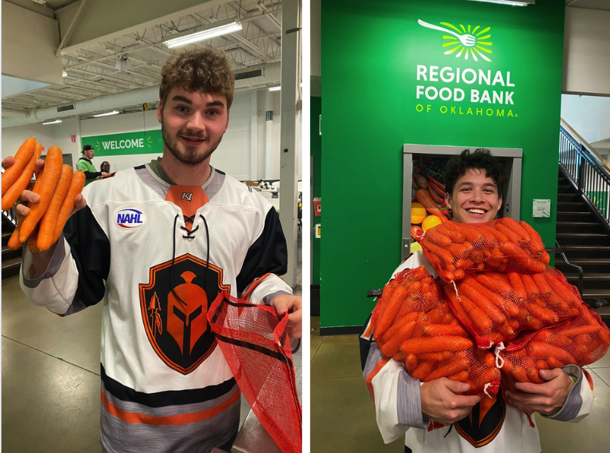 WARRIORS GIVE BACK: SEVERAL WARRIOR PLAYERS SERVE AT REGIONAL FOOD BANK OF OKLAHOMA